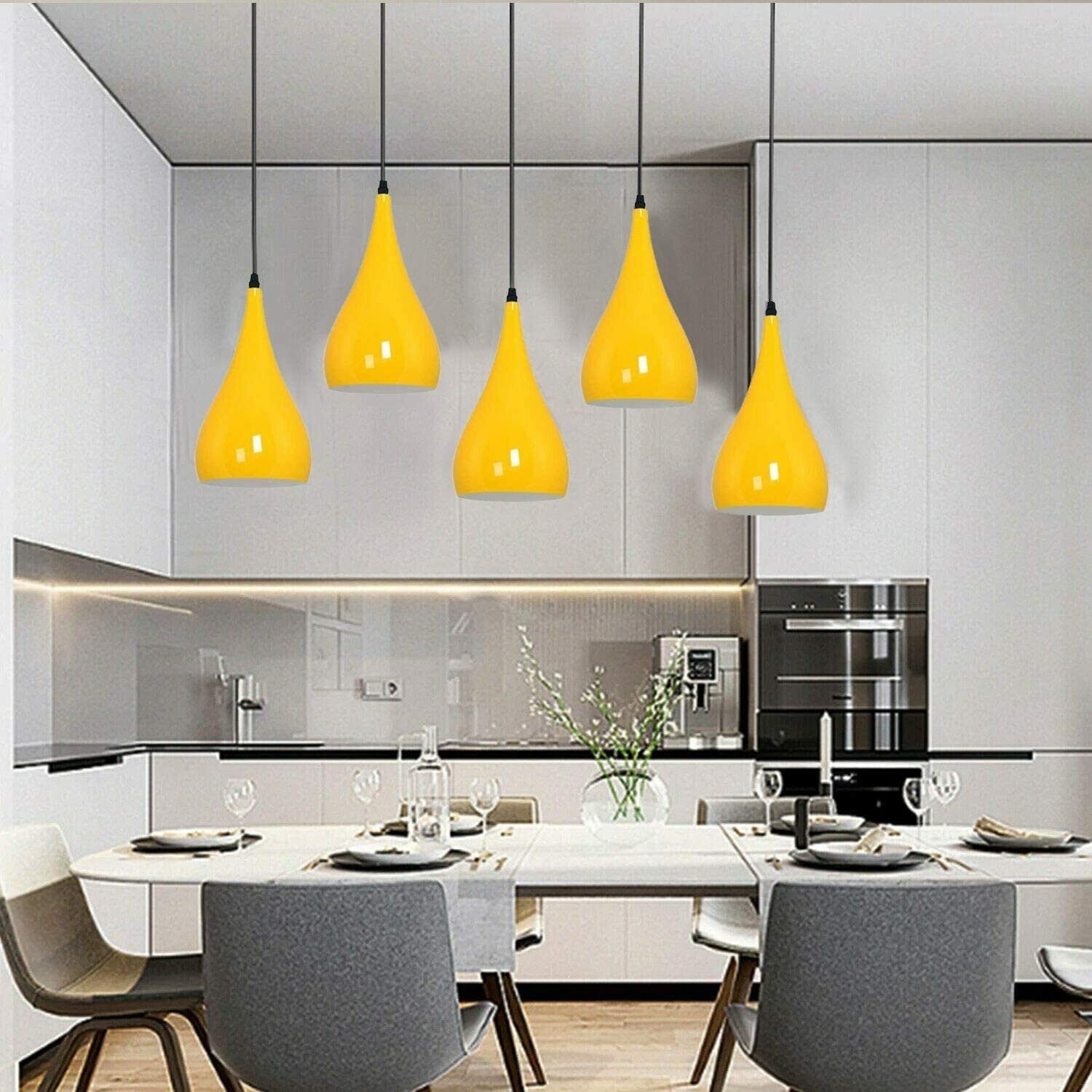 5 Köpfe Moderne Pendelleuchte Deckenlampe Hängekronleuchter Loft Café Leuchte - Bild 8 von 21