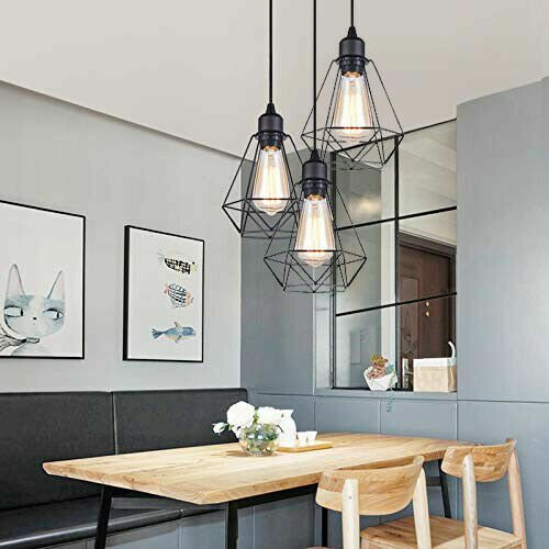 Lámpara colgante vintage de metal con pantalla industrial retro luces de techo suspendidas - Imagen 22 de 48
