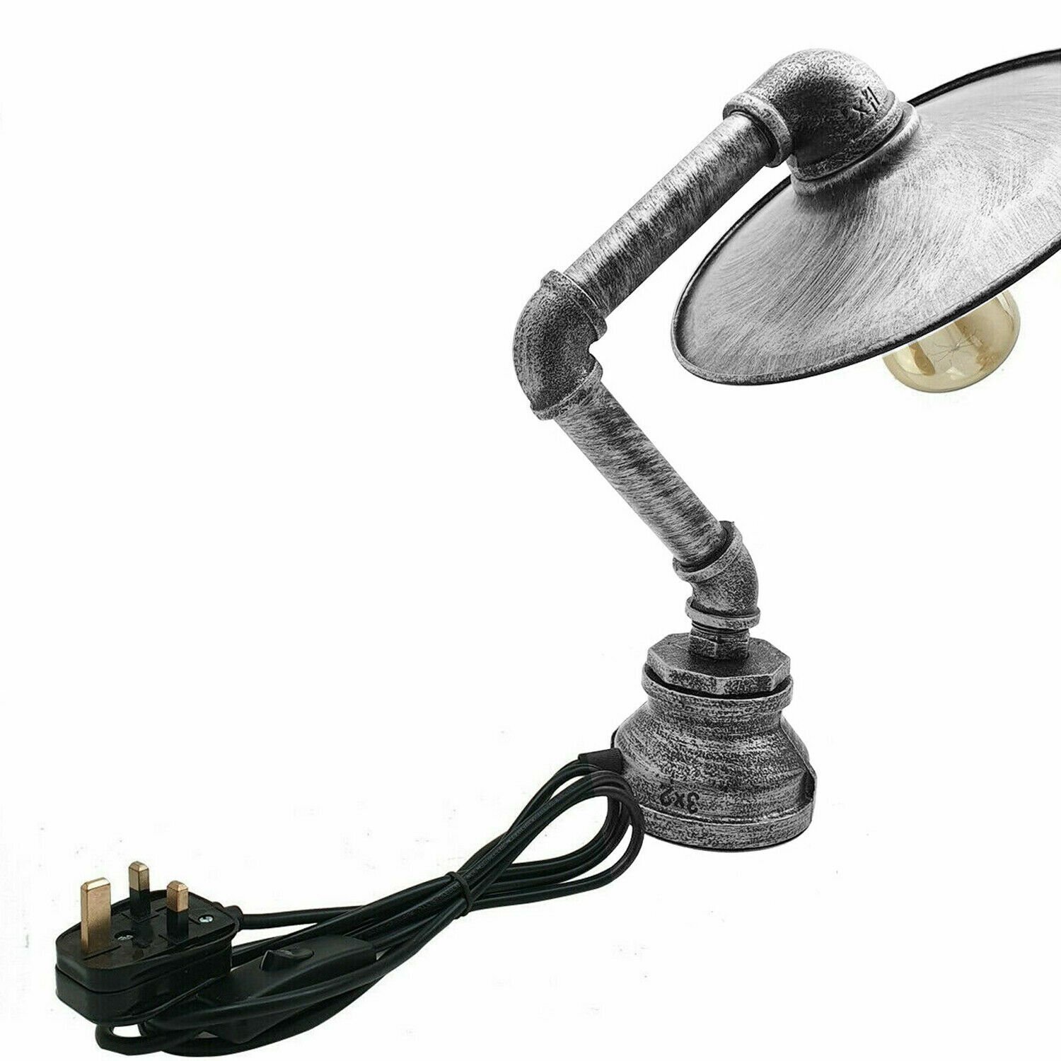 Industrial Robot Table Desk Lamp Pipe Steampunk Vintage Office Bedroom Light - Picture 27 of 30