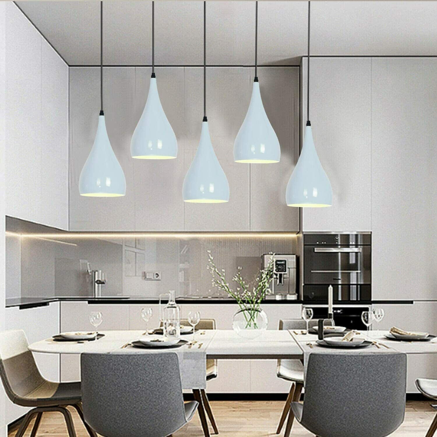 5 Köpfe Moderne Pendelleuchte Deckenlampe Hängekronleuchter Loft Café Leuchte - Bild 19 von 21