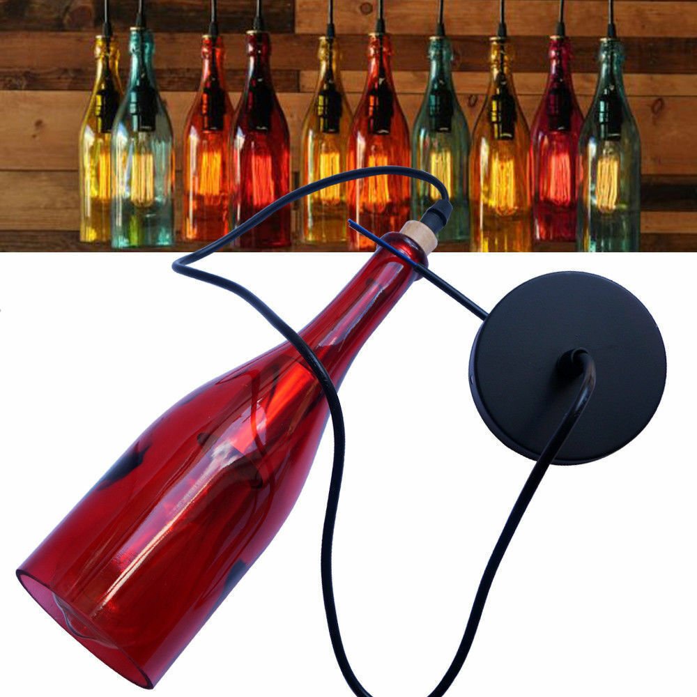 Moderne Deckenlampe Weinflasche Kronleuchter Pendelleuchte Hängelampenschirm - Bild 16 von 34