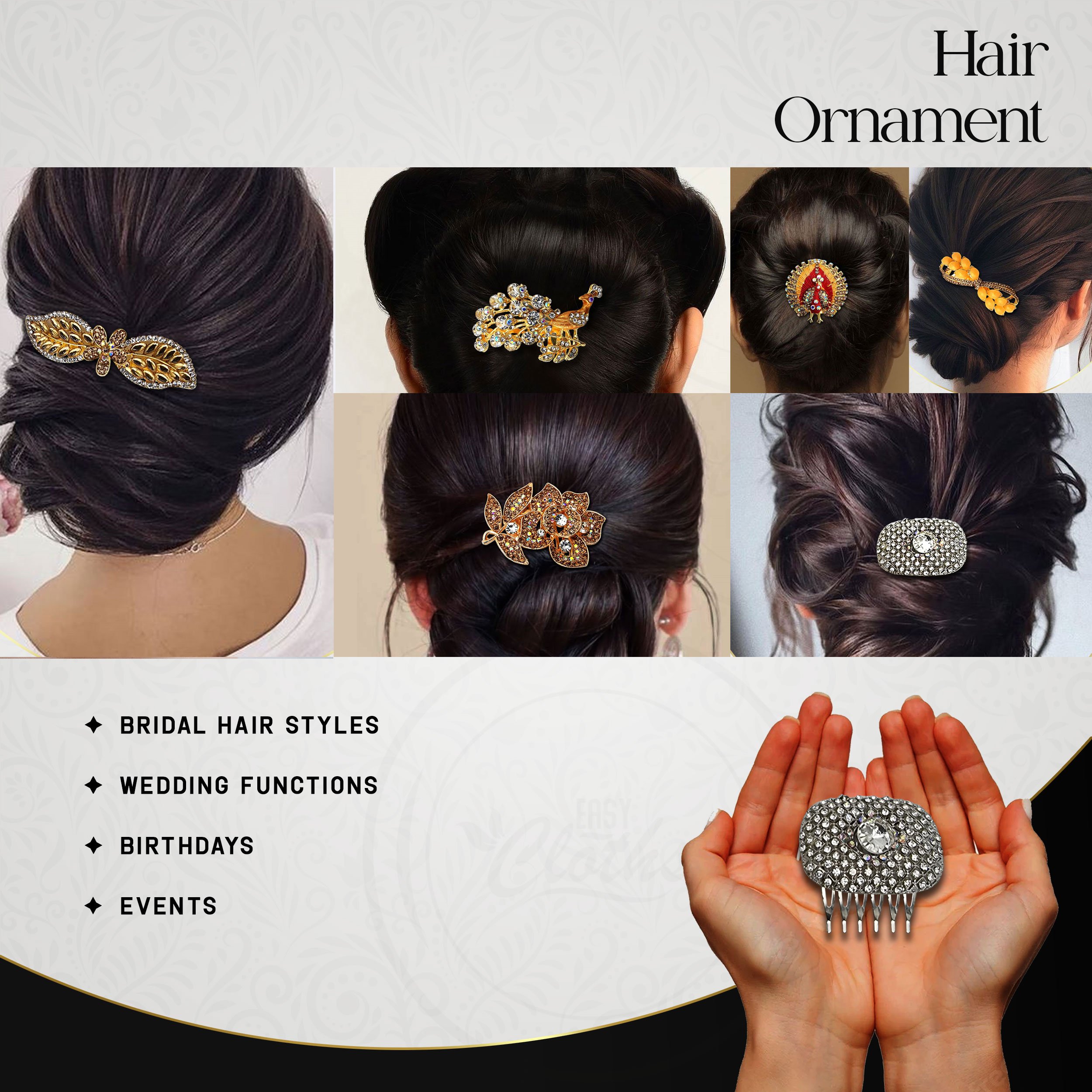 Novia Boda Peine de Pelo Pin Accesorios Tocados Peines para Mujer y... - Imagen 12 de 83