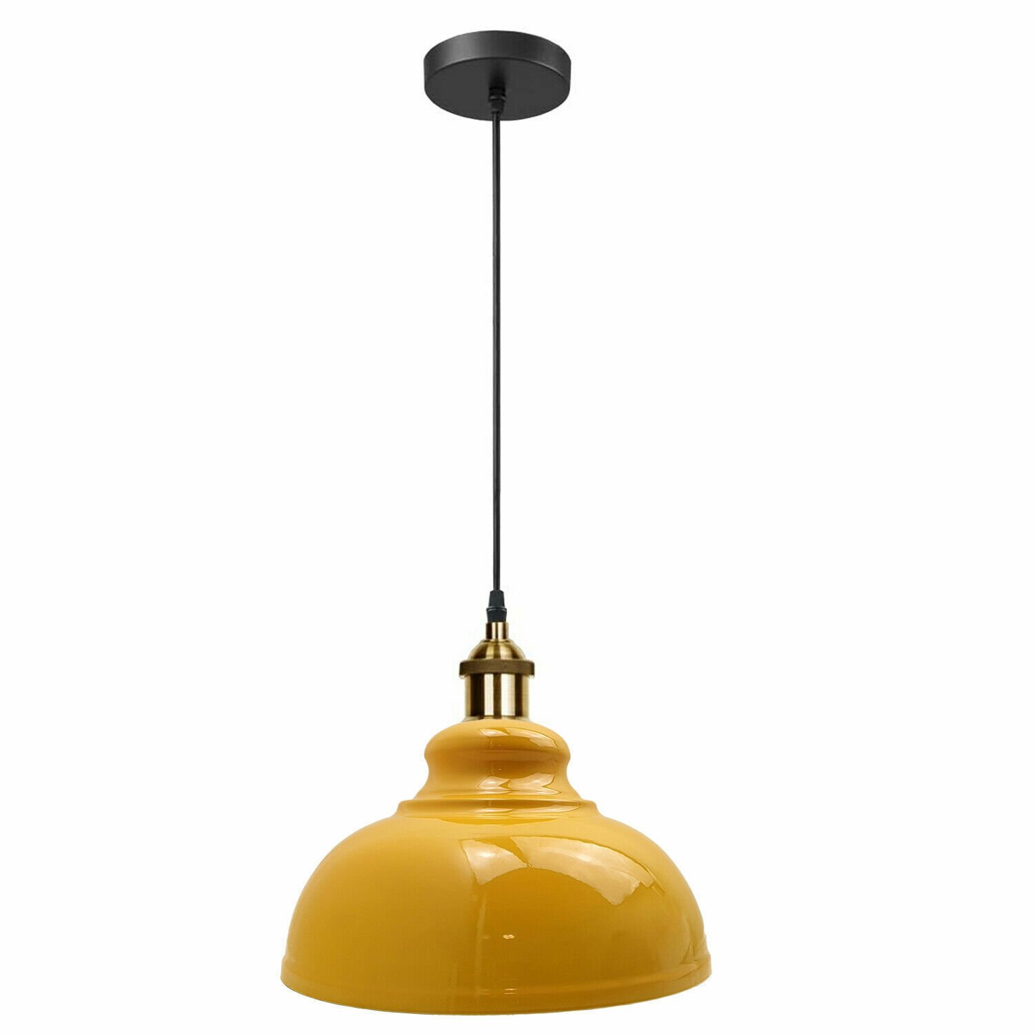 Lámpara Lámpara Metal Moderno Colgante Vintage Cúpula Tonos Techo Varios Colores - Imagen 18 de 25