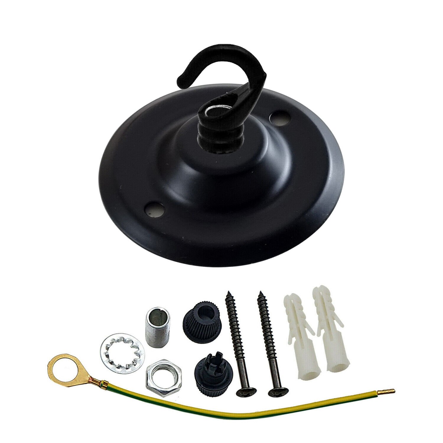 Ceiling Rose Hook Plate Light Fitting Chandelier 75mm Diameter Choose Color