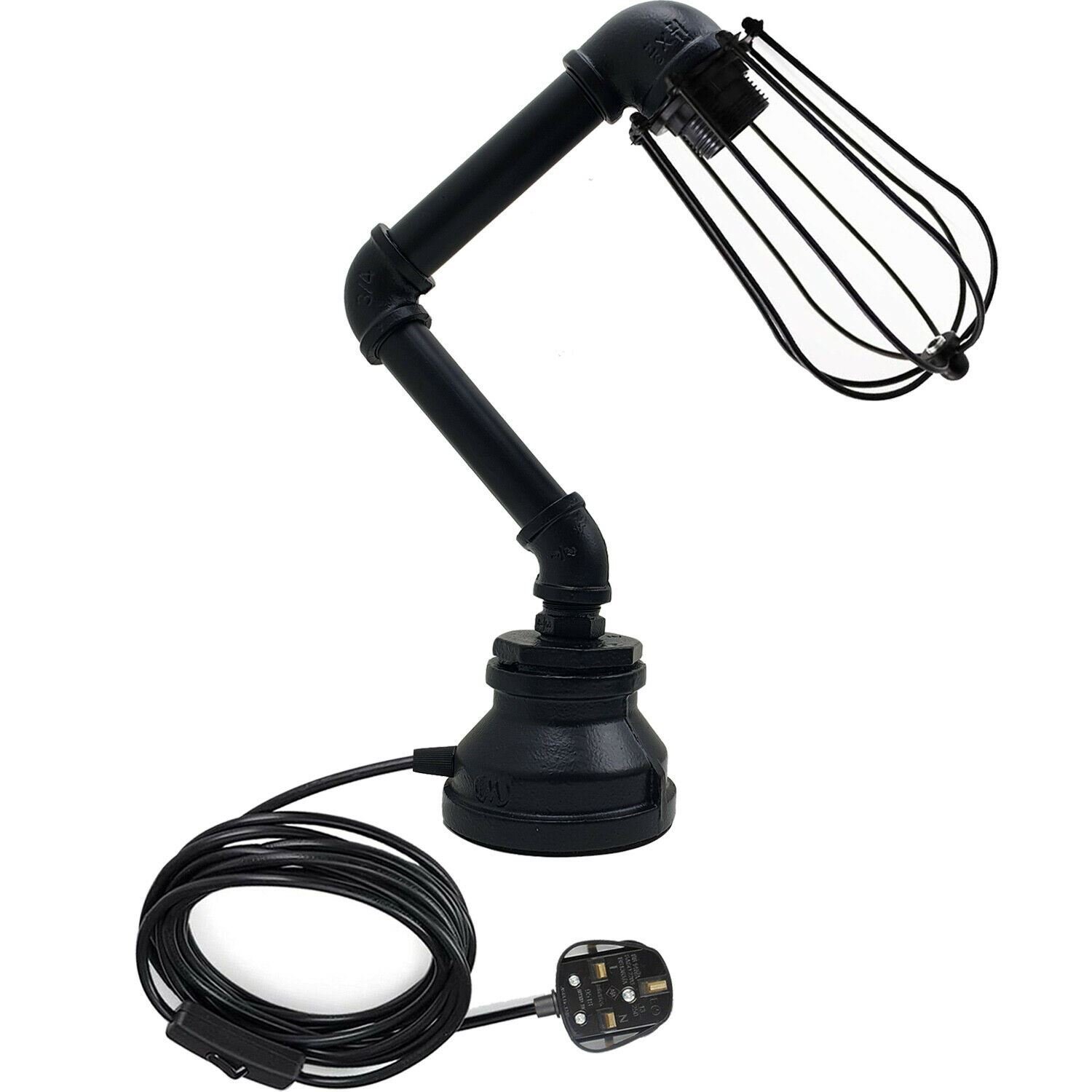 Nachtlampe Industrie Metall Wohnzimmer Schreibtisch Tisch Licht Ballon LED Birne UK - Bild 13 von 32
