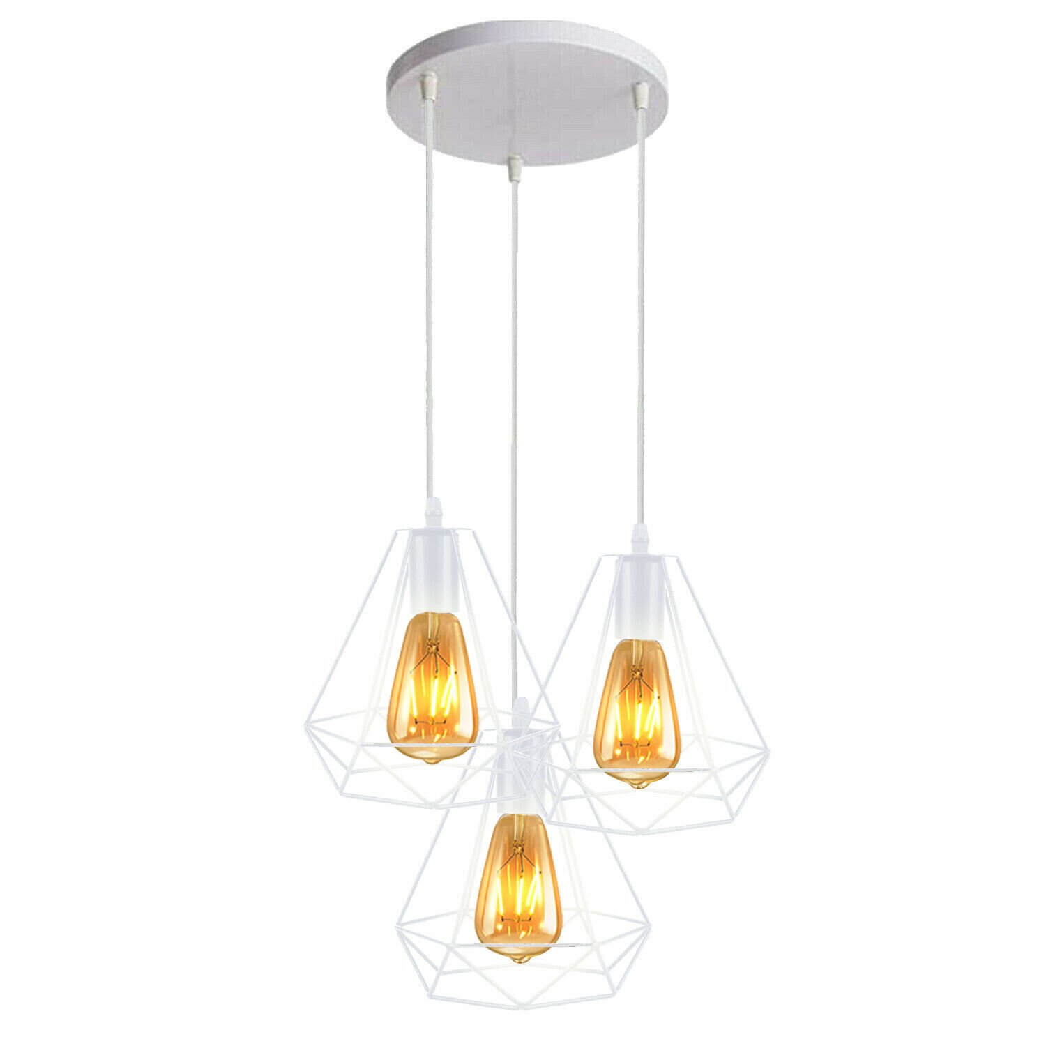 Lámpara colgante vintage de metal con pantalla industrial retro luces de techo suspendidas - Imagen 38 de 48