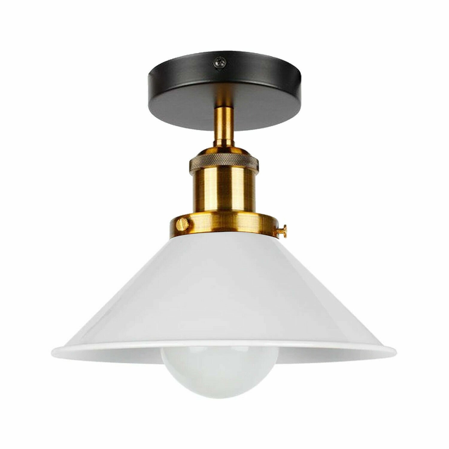 Lámpara colgante de metal industrial con pantalla de techo empotrada estilo moderno E27 - Imagen 14 de 14