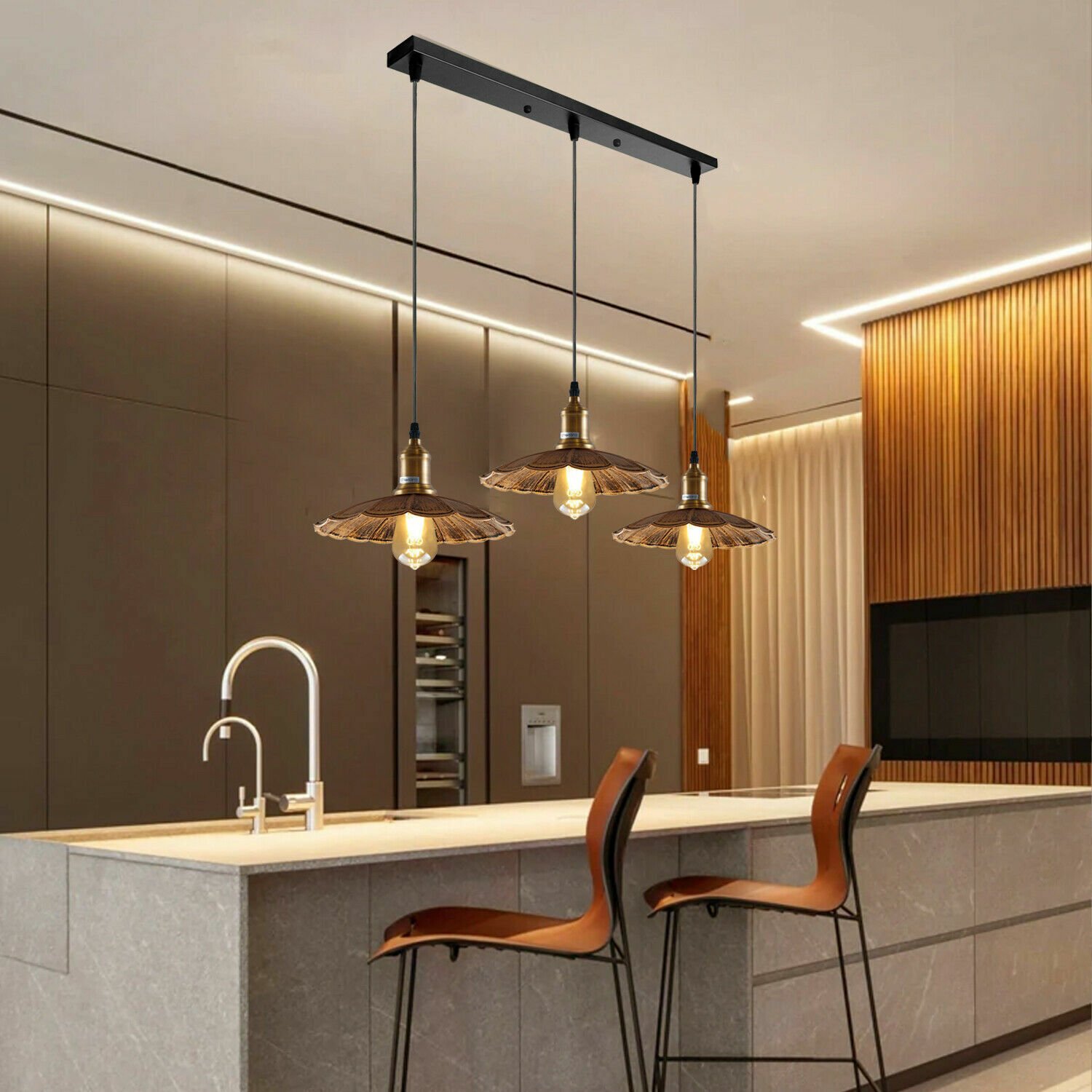 Ceiling Pendant Light Metal Retro Loft Industrial Lampshades E27 Screw Holder UK - Picture 28 of 29