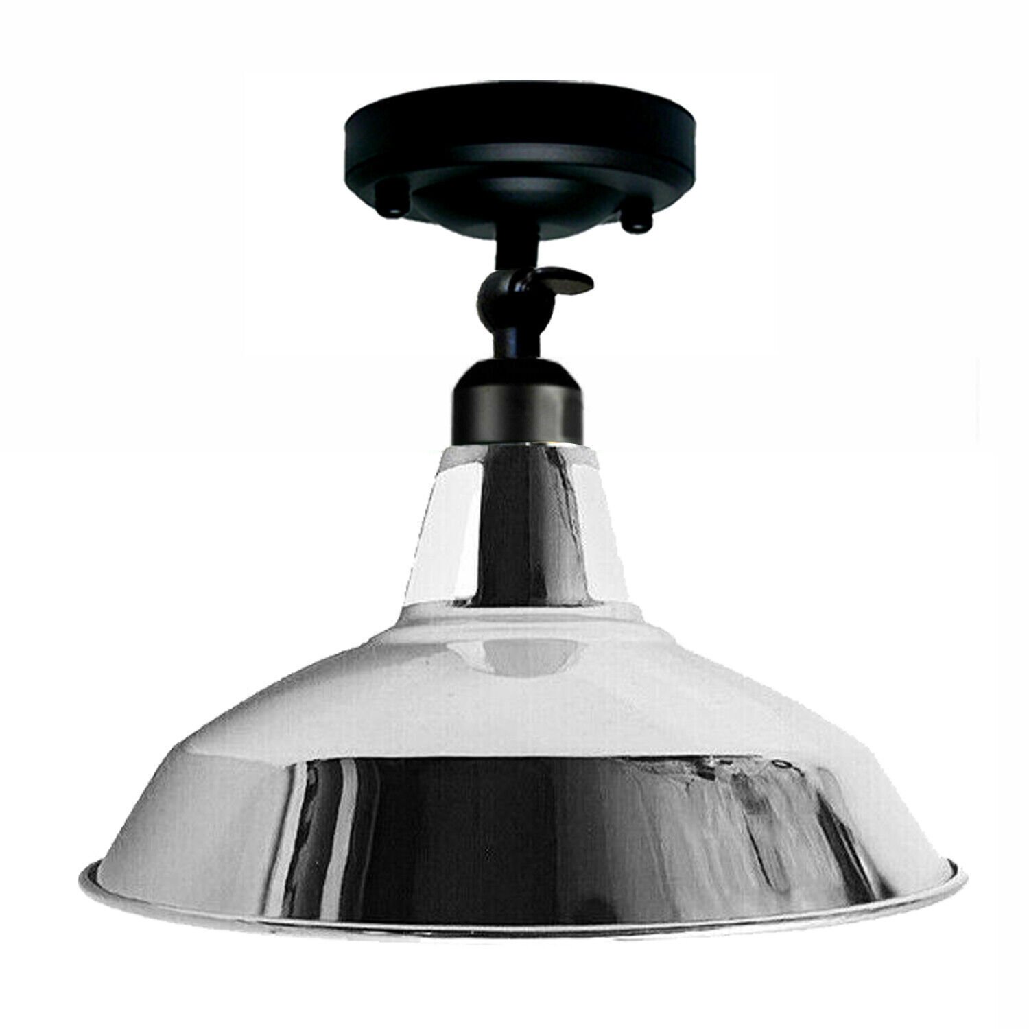 Kit de luz de techo ranura de granero color pantalla de metal montaje al ras E27 soporte de luz - Imagen 8 de 21