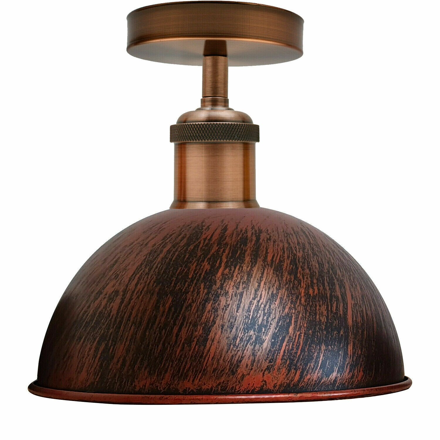 Moderne Vintage Industrial Unterputz Metall Deckenleuchte Pendelleuchte Schirm - Bild 10 von 13