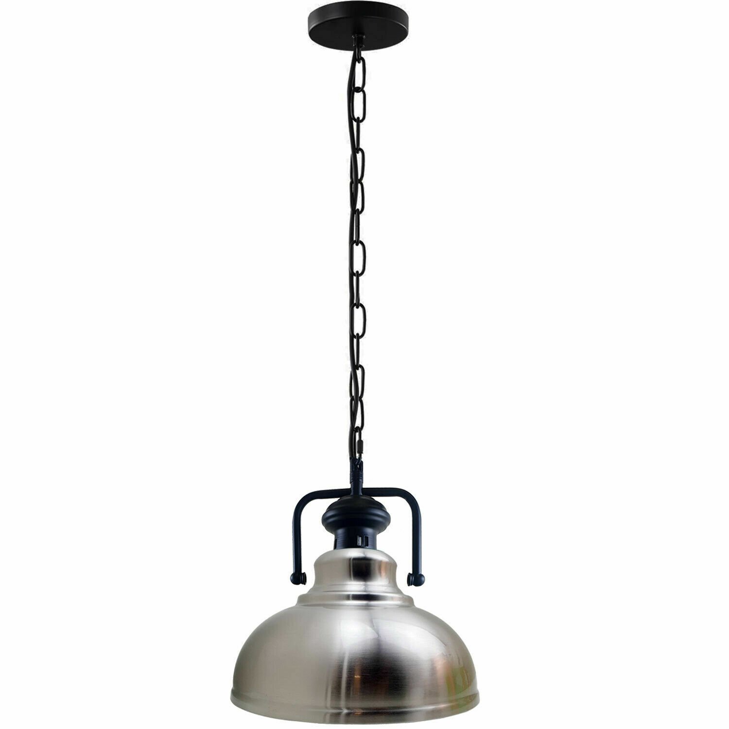 Metal Pendant Chain Light Shade Ceiling Lamp Industrial Bedroom Kitchen Lamps - Picture 20 of 25