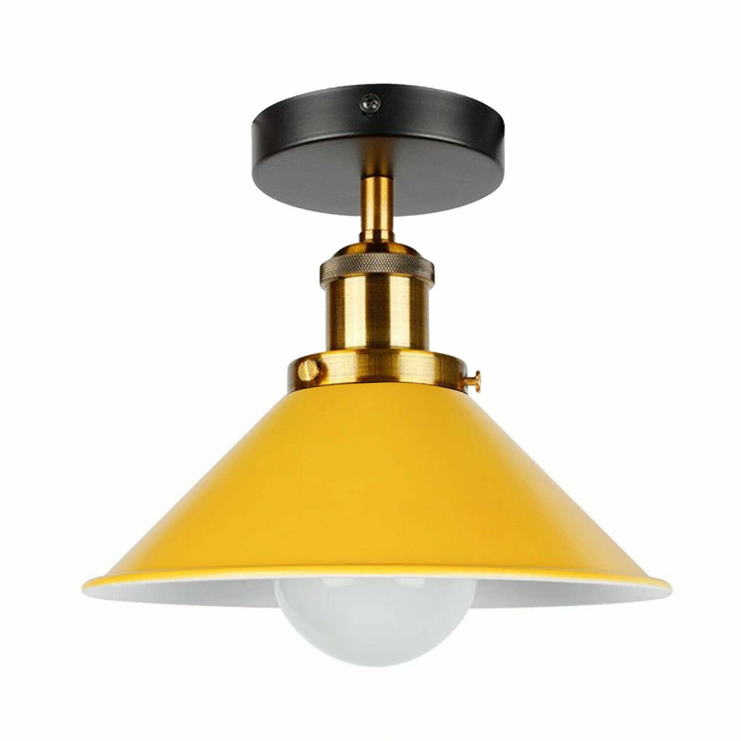 Lámpara colgante de metal industrial con pantalla de techo empotrada estilo moderno E27 - Imagen 8 de 14