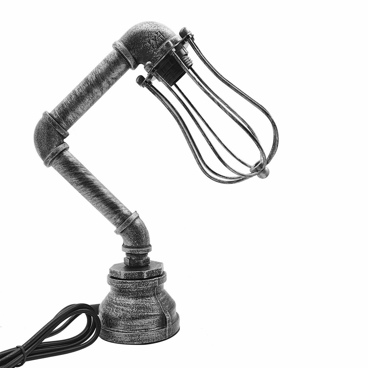 Industrial Robot Table Desk Lamp Pipe Steampunk Vintage Office Bedroom Light - Picture 29 of 30