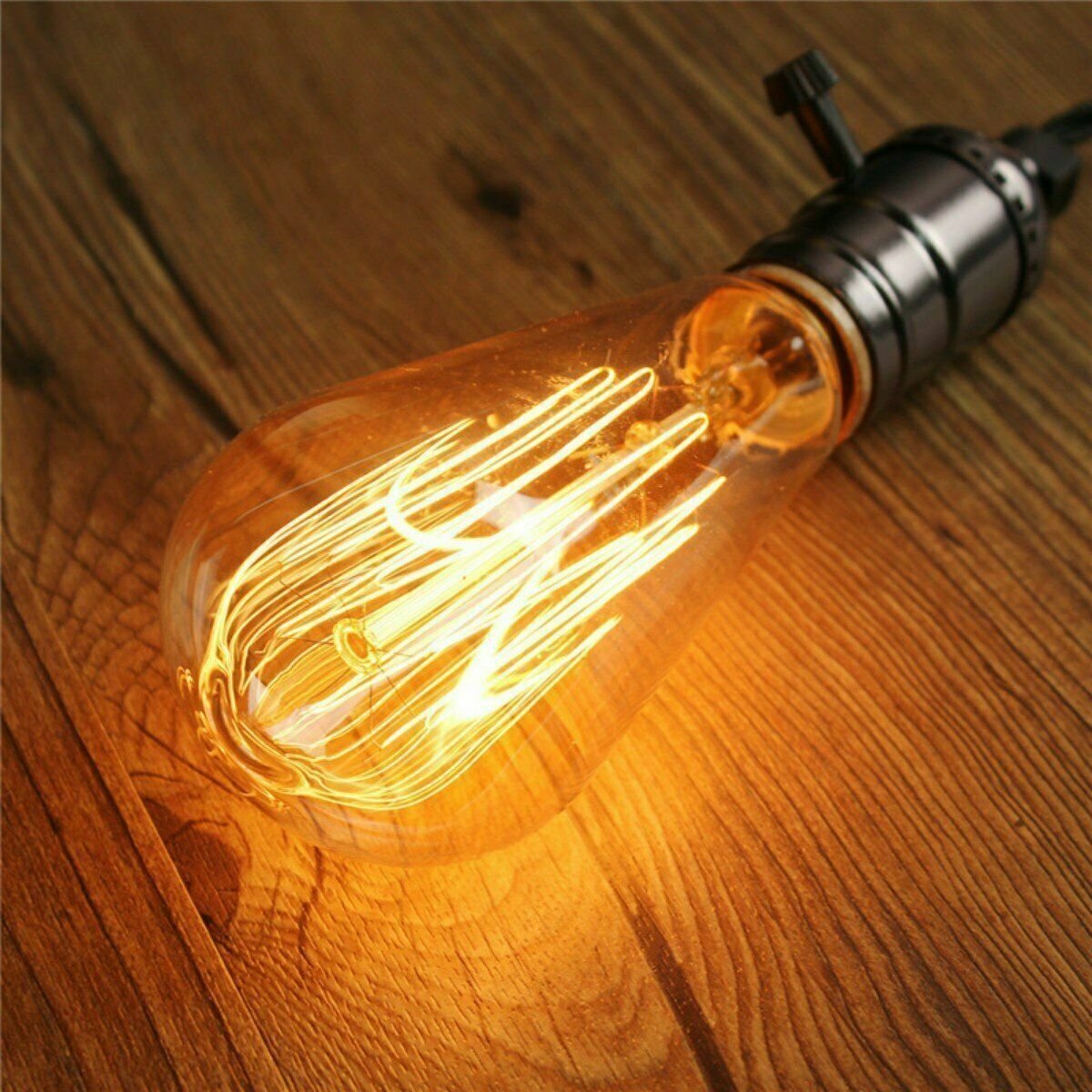 Bombilla Vintage LED B22 Edison 6/8W Filamento Regulable Jaula Ardilla, Paquete de 6 - Imagen 12 de 17