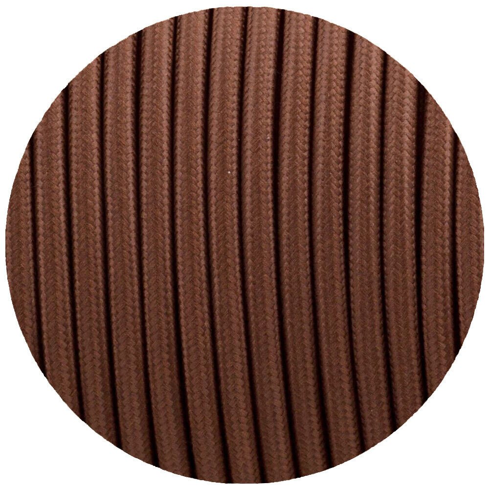Cavi flessibili in tessuto intrecciati 3/2 core intrecciati 3 core tondi colore marrone 0,75 mm - Foto 11 di 12