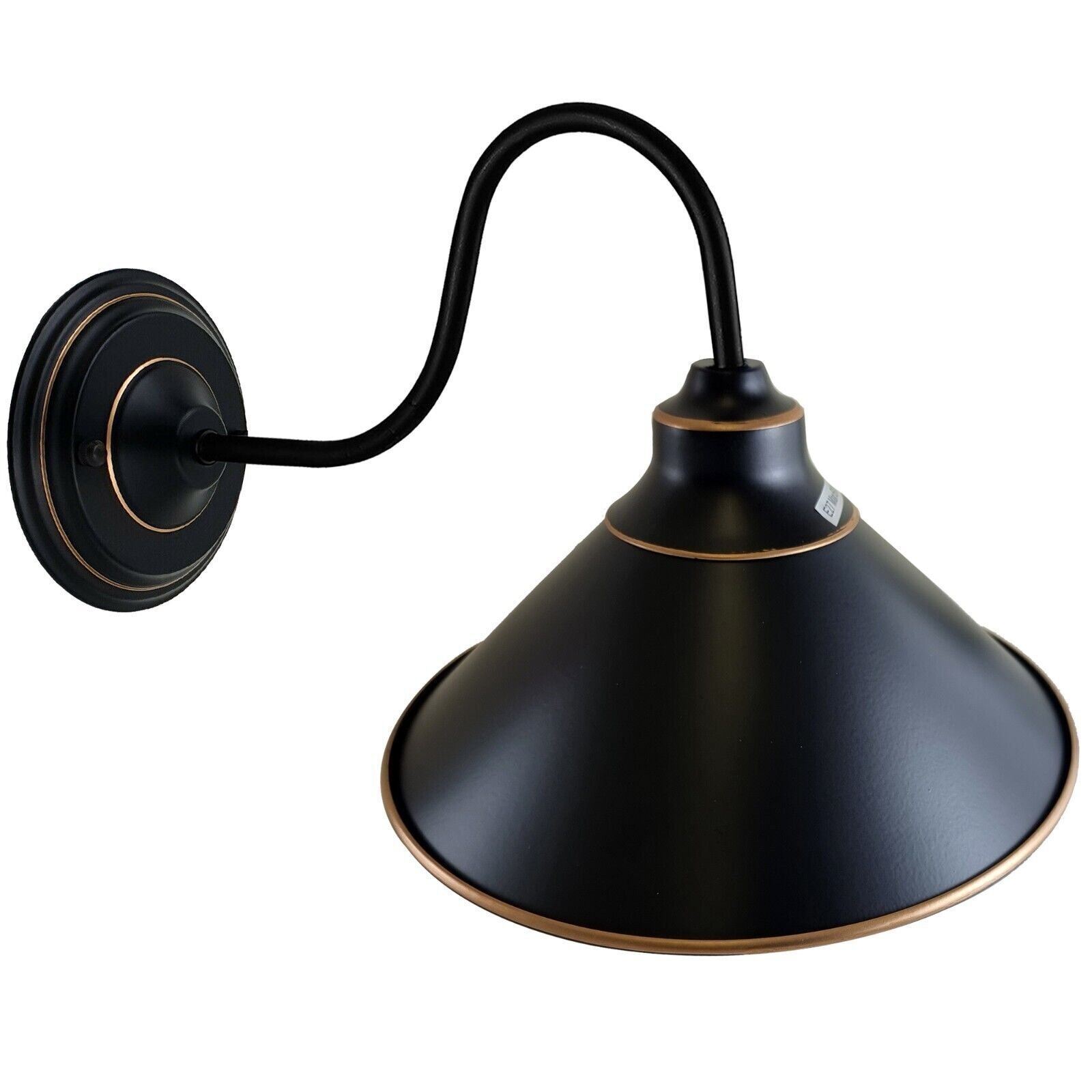 Vintage Industrie Wandlampe schwarz Kegelschirm Innen Wandleuchte Wandleuchte - Bild 19 von 19