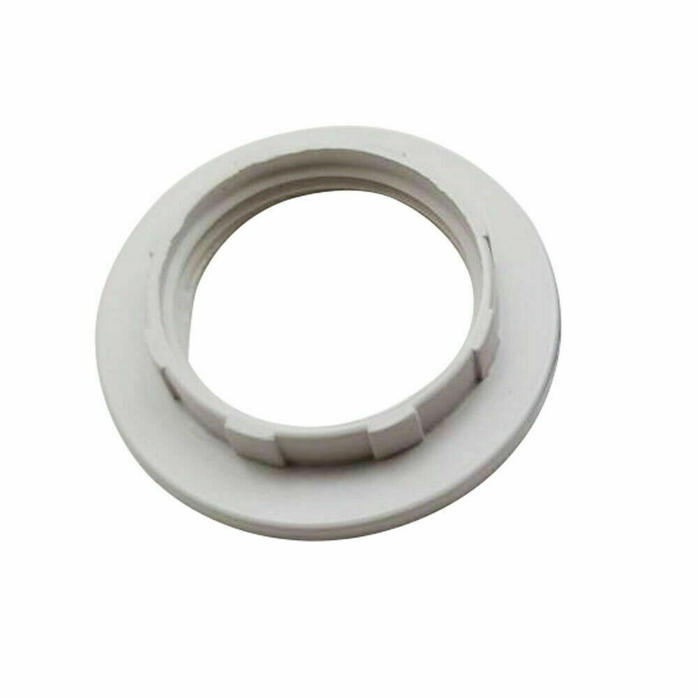 2 x Pantalla de plástico negro/blanco collar anillo hilo lámpara pantalla de luz E27/E14 - Imagen 13 de 15