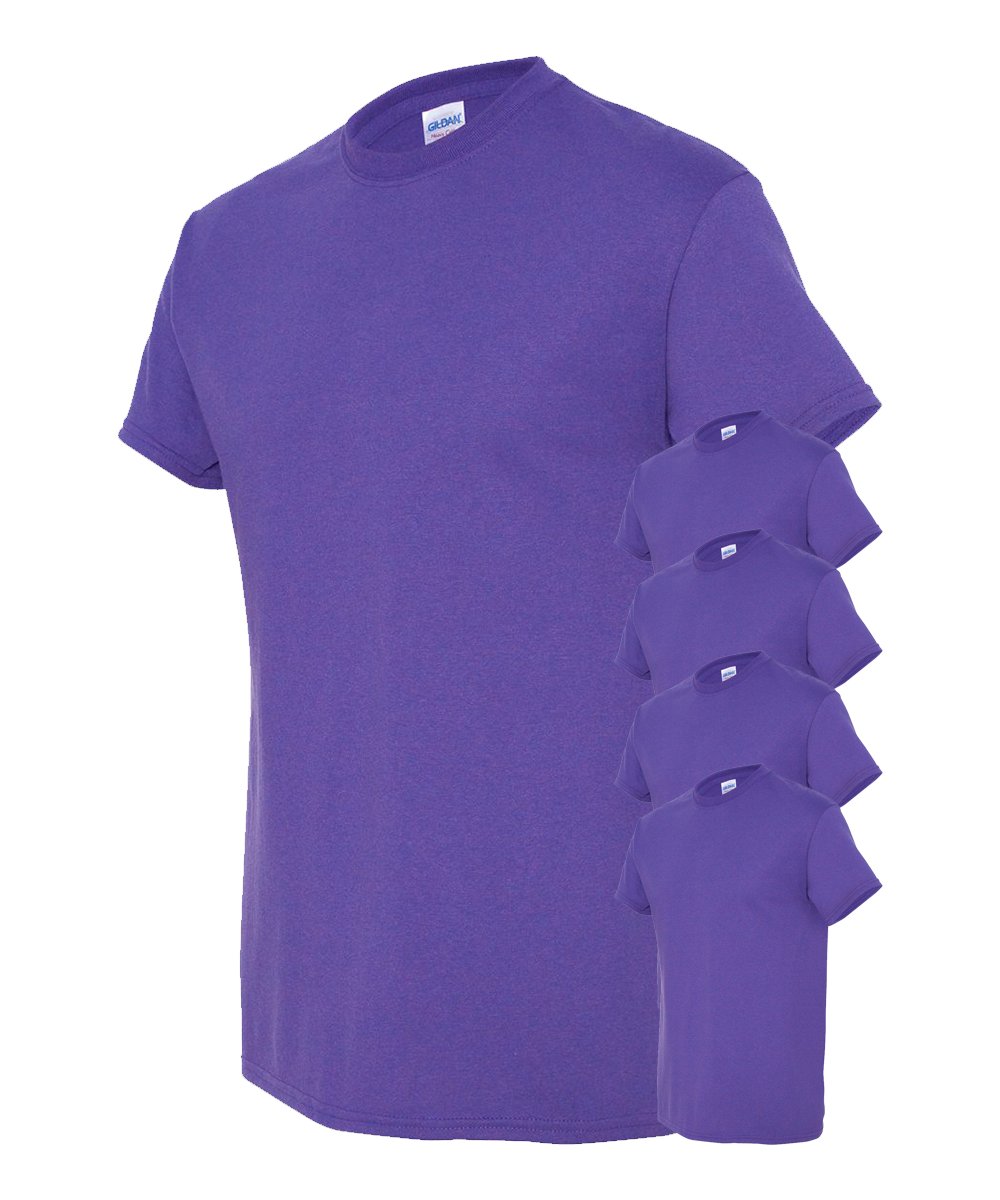 T-shirt uomo Gildan confezione da 5 pezzi Crew pesante 5,3 oz 100% cotone prestringuto S-3XL - Foto 24 di 37