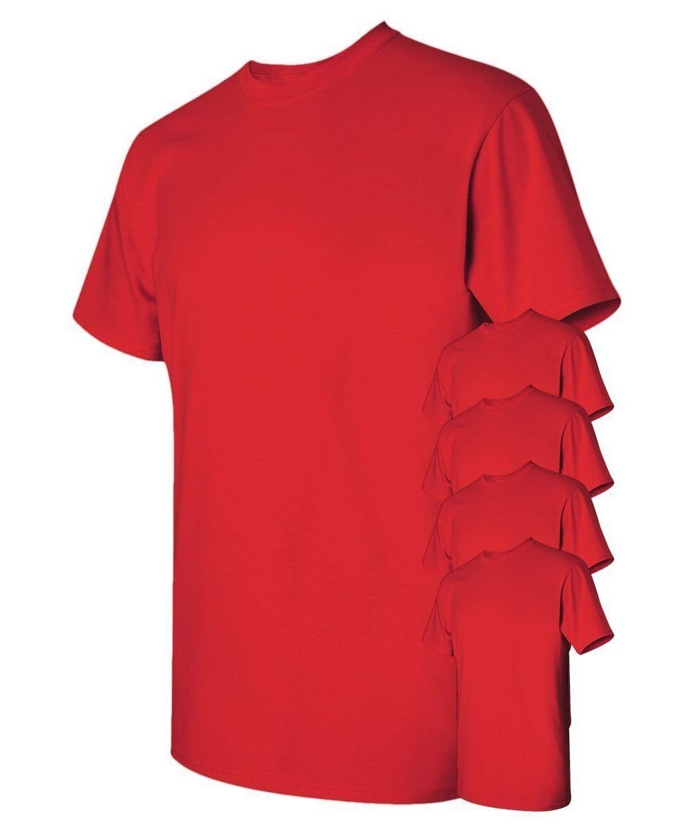 T-shirt uomo Gildan confezione da 5 pezzi Crew pesante 5,3 oz 100% cotone prestringuto S-3XL - Foto 32 di 37