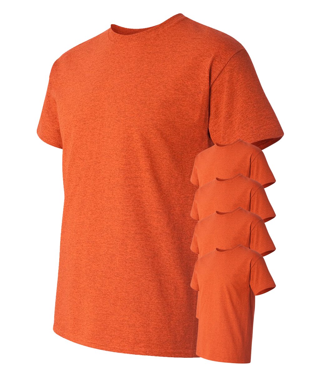 T-shirt uomo Gildan confezione da 5 pezzi Crew pesante 5,3 oz 100% cotone prestringuto S-3XL - Foto 3 di 37