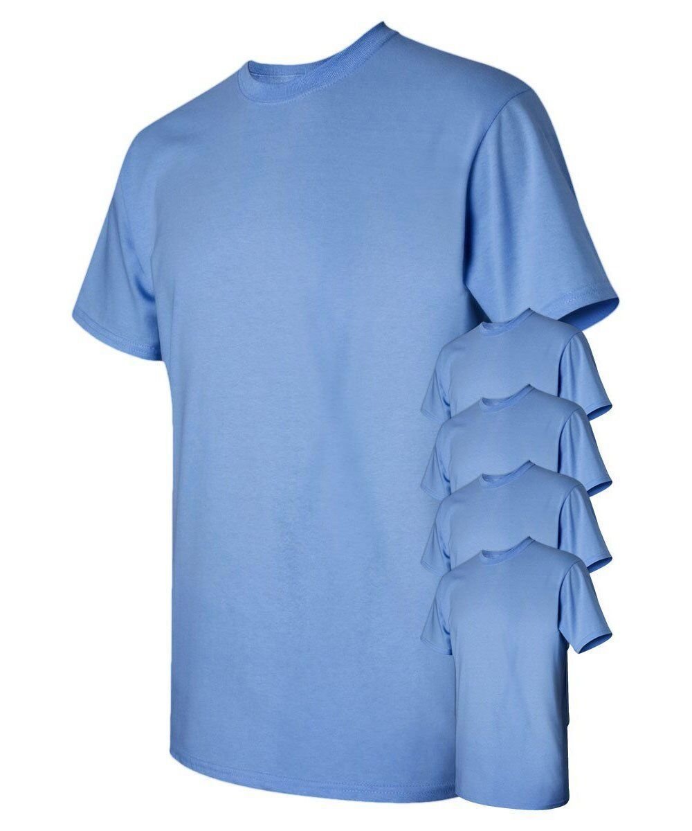 T-shirt uomo Gildan confezione da 5 pezzi Crew pesante 5,3 oz 100% cotone prestringuto S-3XL - Foto 9 di 37
