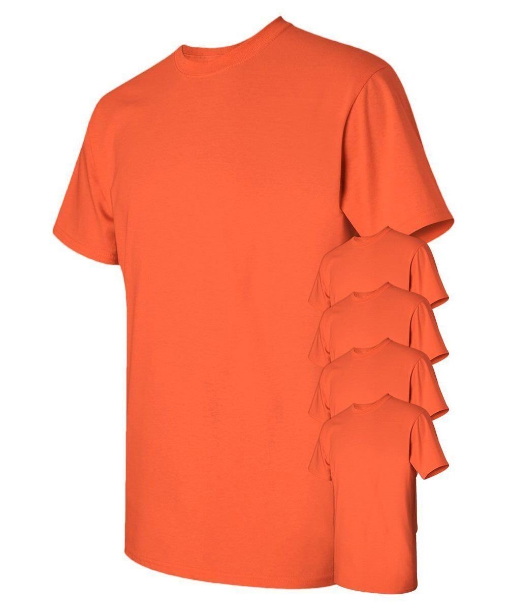 T-shirt uomo Gildan confezione da 5 pezzi Crew pesante 5,3 oz 100% cotone prestringuto S-3XL - Foto 30 di 37