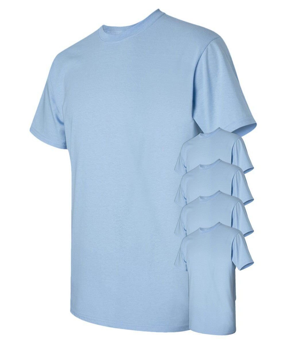 T-shirt uomo Gildan confezione da 5 pezzi Crew pesante 5,3 oz 100% cotone prestringuto S-3XL - Foto 22 di 37