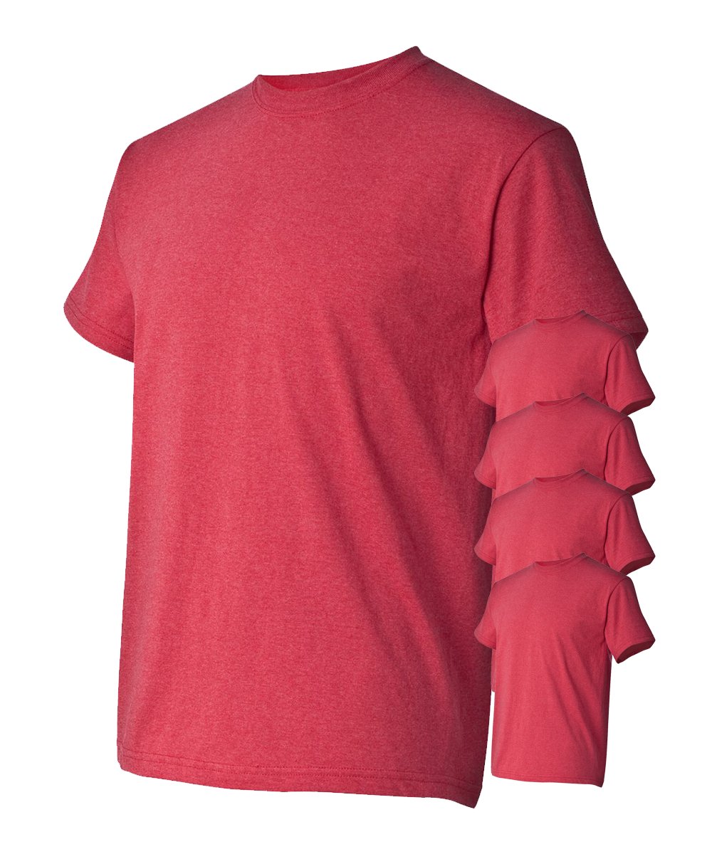 T-shirt uomo Gildan confezione da 5 pezzi Crew pesante 5,3 oz 100% cotone prestringuto S-3XL - Foto 18 di 37