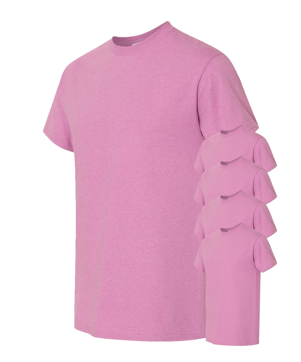 T-shirt uomo Gildan confezione da 5 pezzi Crew pesante 5,3 oz 100% cotone prestringuto S-3XL - Foto 17 di 37