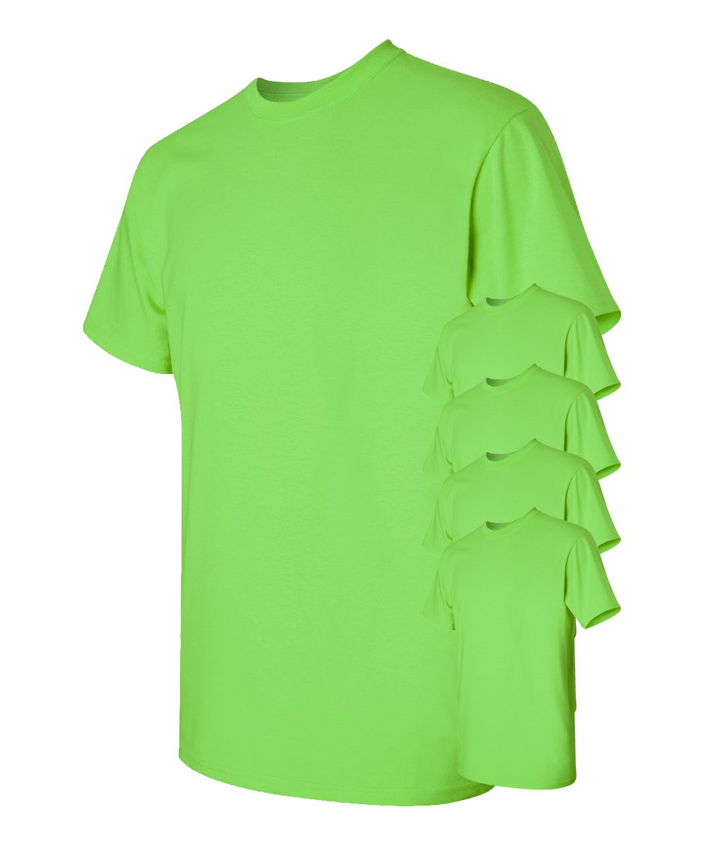 T-shirt uomo Gildan confezione da 5 pezzi Crew pesante 5,3 oz 100% cotone prestringuto S-3XL - Foto 29 di 37