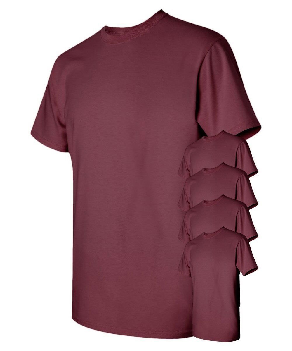 T-shirt uomo Gildan confezione da 5 pezzi Crew pesante 5,3 oz 100% cotone prestringuto S-3XL - Foto 25 di 37