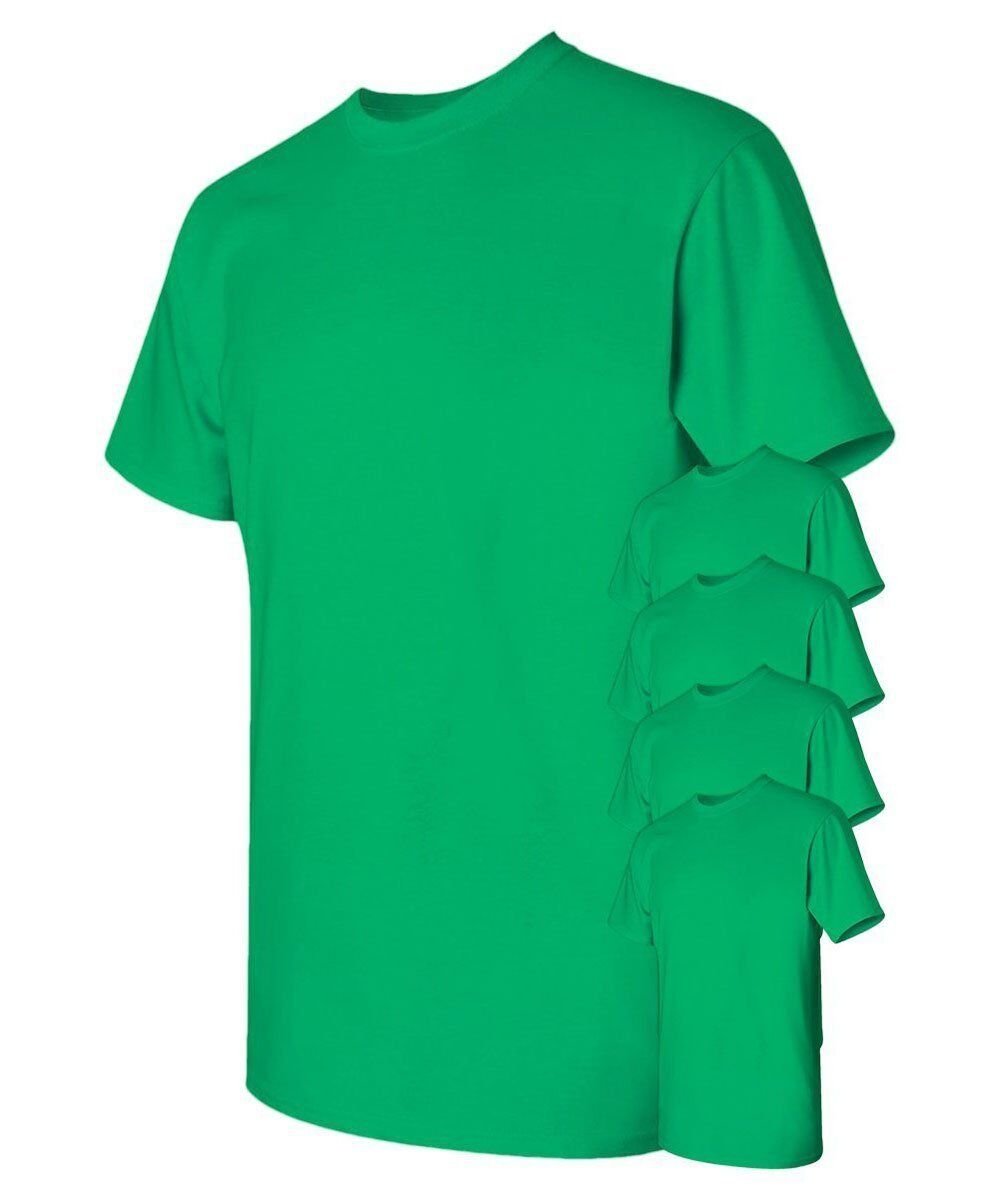 T-shirt uomo Gildan confezione da 5 pezzi Crew pesante 5,3 oz 100% cotone prestringuto S-3XL - Foto 21 di 37
