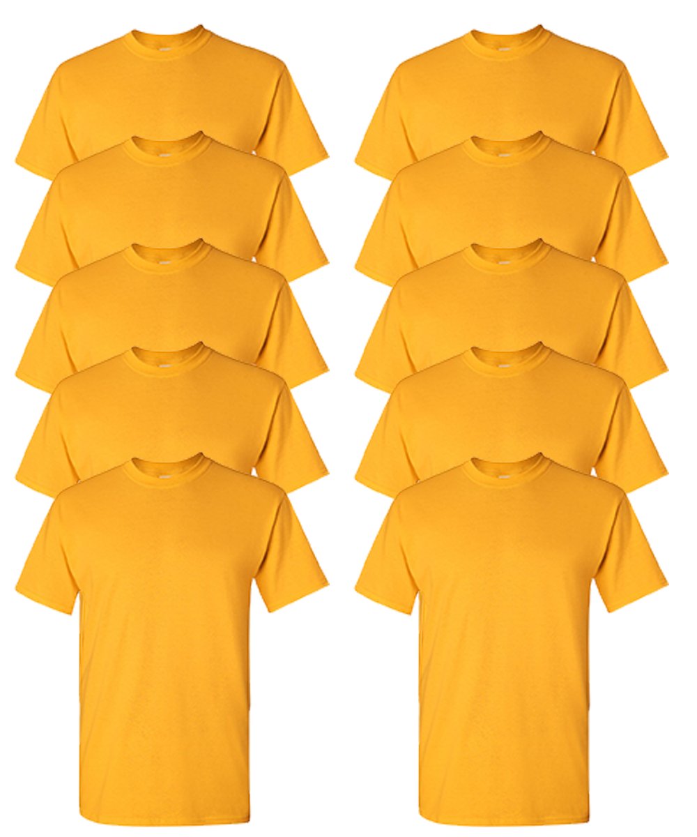 Gildan Youth T-Shirts 10-Pack Crew Heavyweight 5.3oz 100% Preshrunk Cotton G500B - Picture 10 of 30