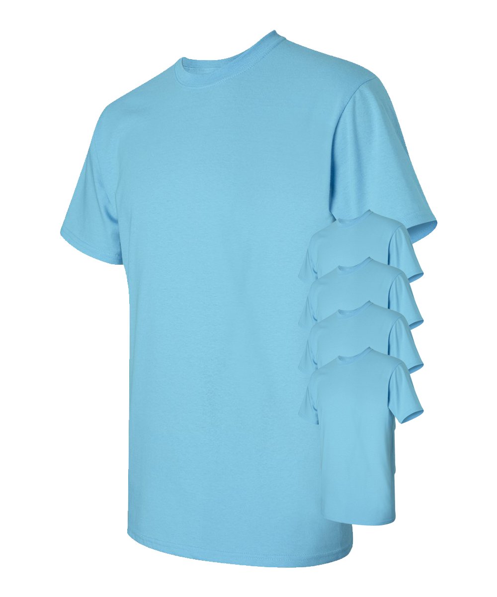 T-shirt uomo Gildan confezione da 5 pezzi Crew pesante 5,3 oz 100% cotone prestringuto S-3XL - Foto 35 di 37
