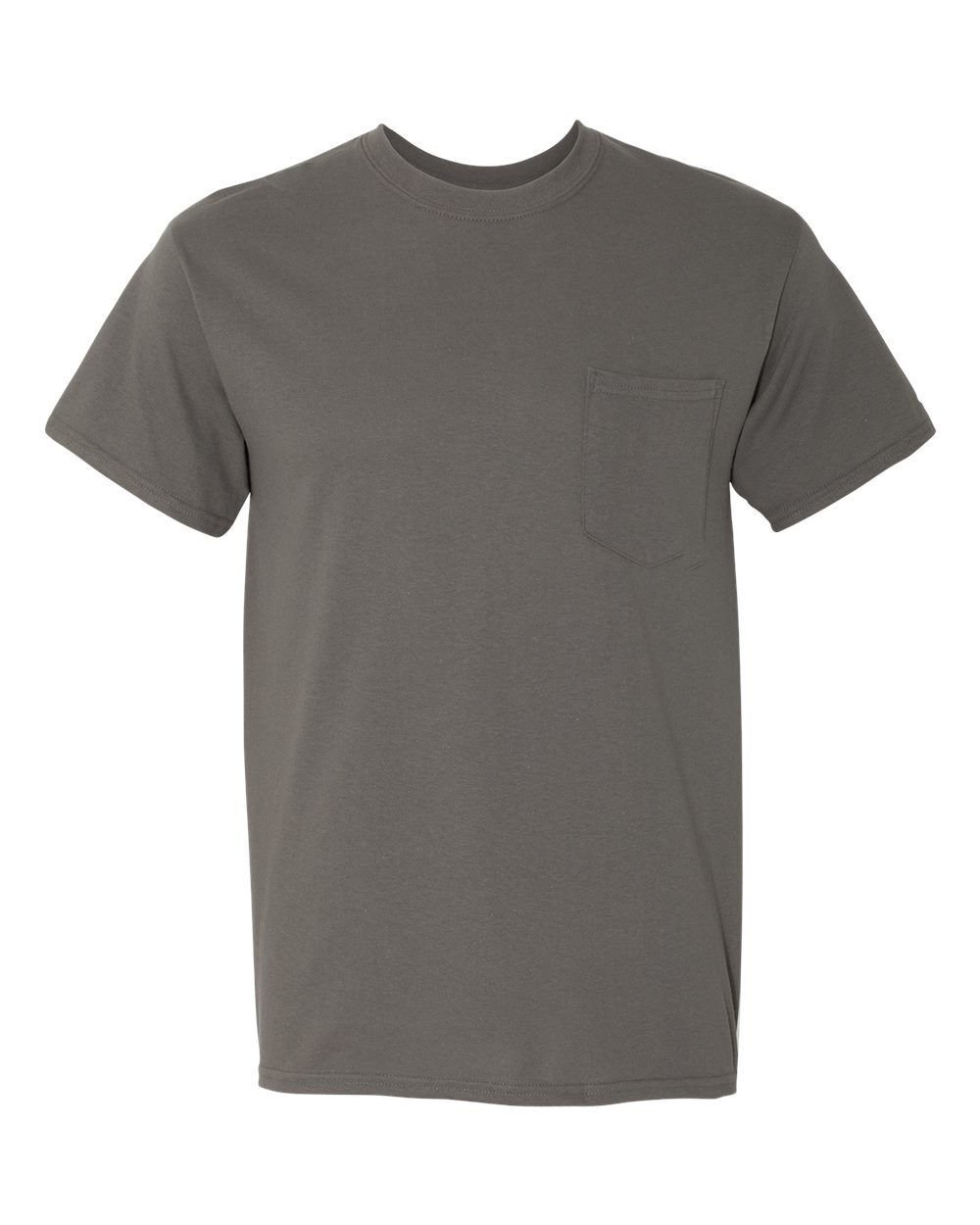 Gildan Mens Pocket T Shirt Heavy Cotton Short Sleeve Blank Tee Top