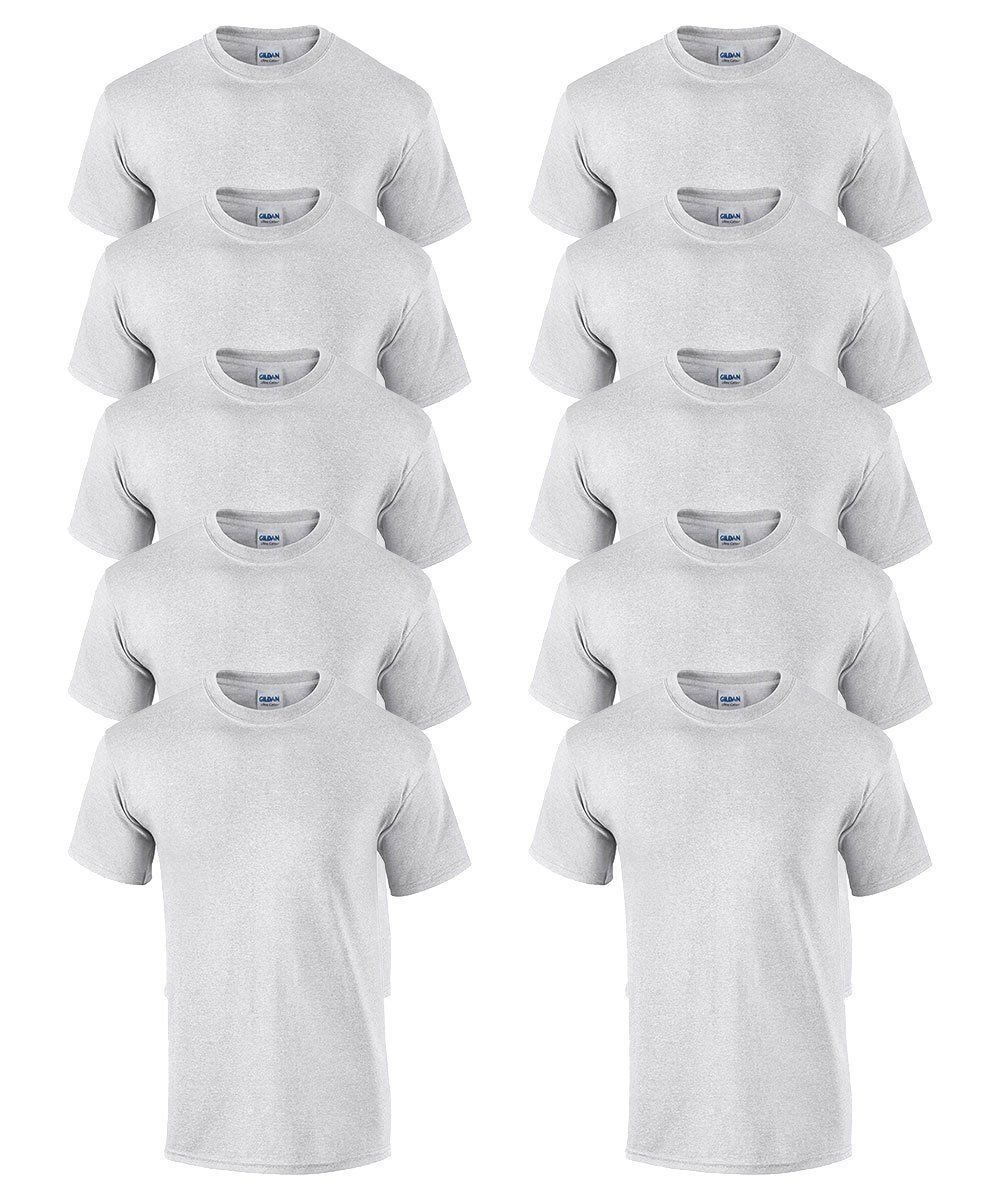 Gildan Youth T-Shirts 10-Pack Crew Heavyweight 5.3oz 100% Preshrunk Cotton G500B - Picture 2 of 30
