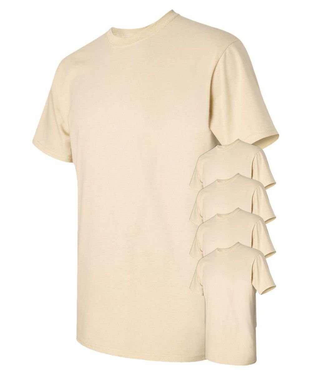 T-shirt uomo Gildan confezione da 5 pezzi Crew pesante 5,3 oz 100% cotone prestringuto S-3XL - Foto 27 di 37