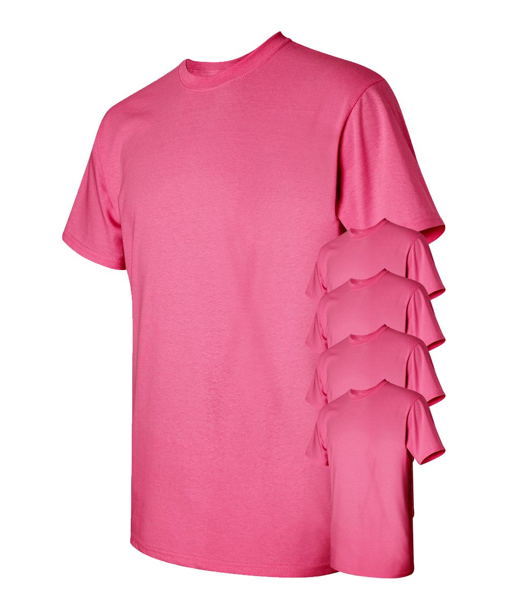 T-shirt uomo Gildan confezione da 5 pezzi Crew pesante 5,3 oz 100% cotone prestringuto S-3XL - Foto 19 di 37