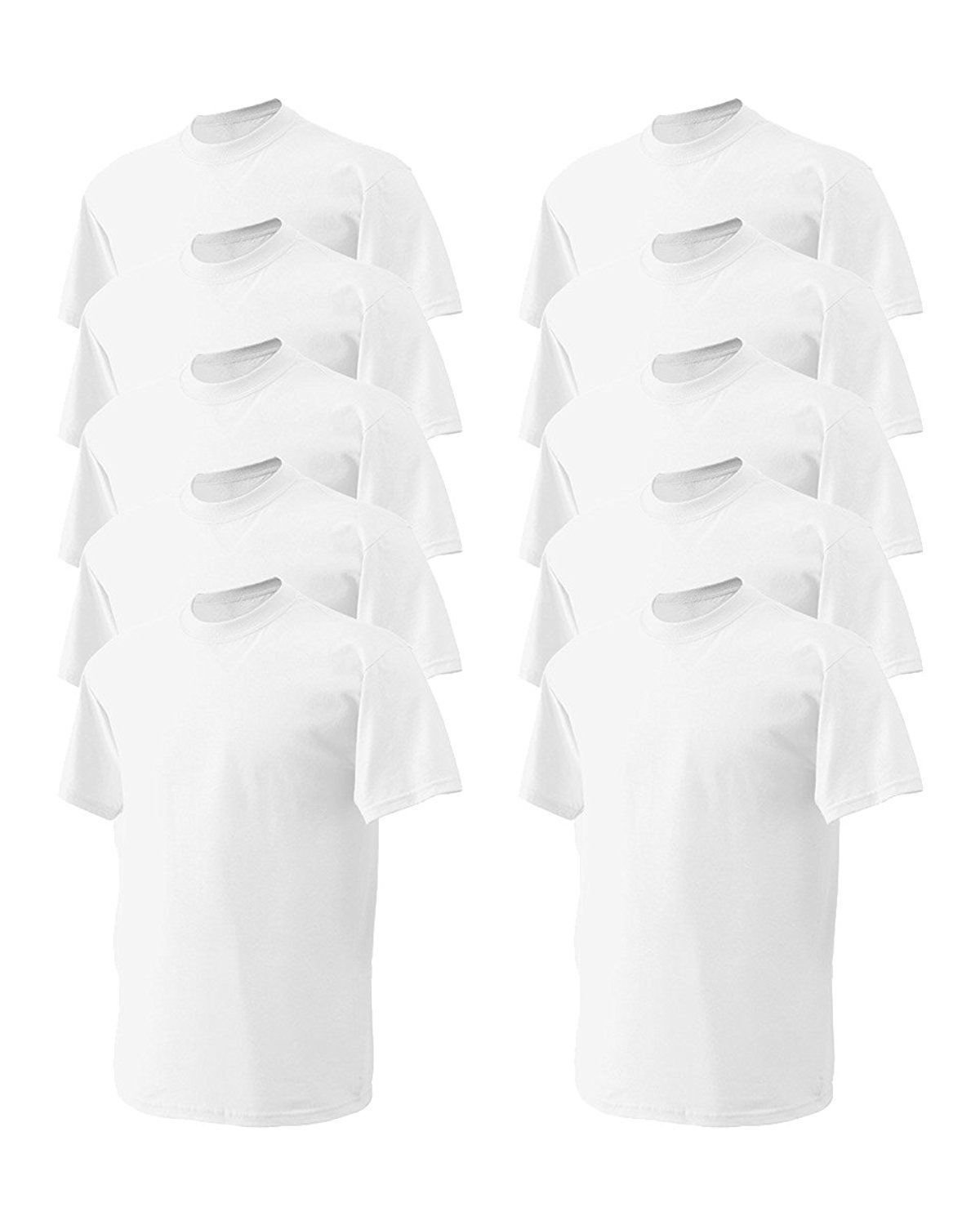 Gildan Youth T-Shirts 10-Pack Crew Heavyweight 5.3oz 100% Preshrunk Cotton G500B - Picture 29 of 30