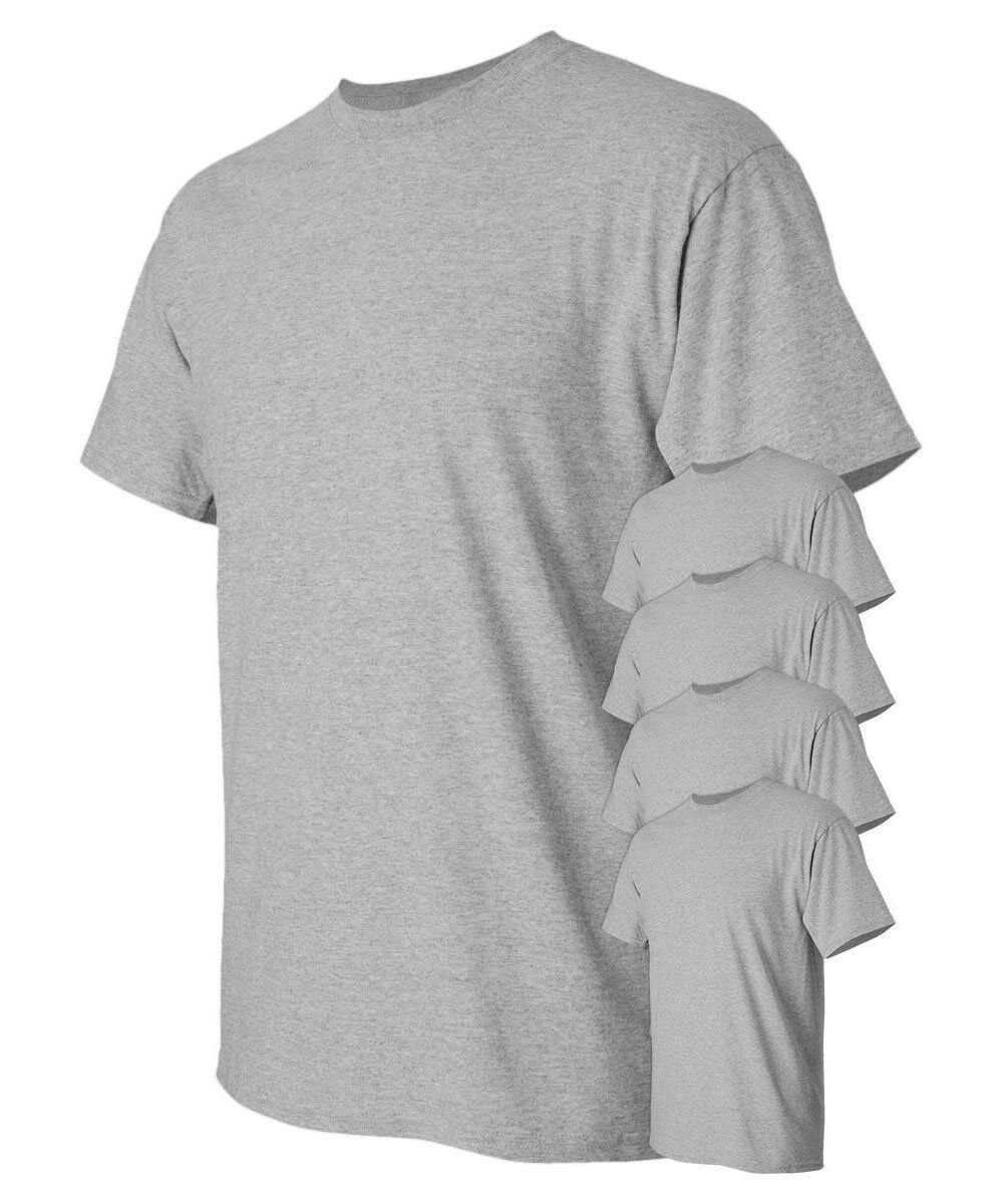 T-shirt uomo Gildan confezione da 5 pezzi Crew pesante 5,3 oz 100% cotone prestringuto S-3XL - Foto 36 di 37