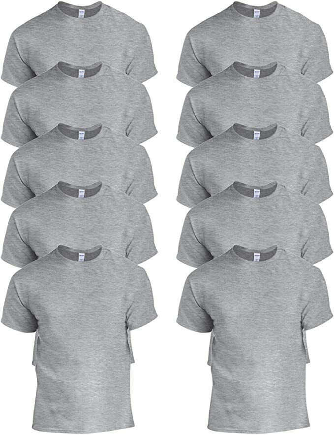 Gildan Erwachsene T-Shirts 10er-Pack DryBlend 50/50 Baumwolle/Polyester S-3XL G800 - Bild 18 von 18