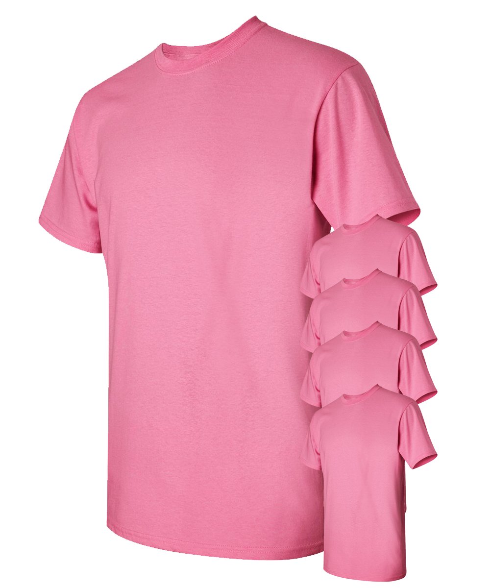 T-shirt uomo Gildan confezione da 5 pezzi Crew pesante 5,3 oz 100% cotone prestringuto S-3XL - Foto 5 di 37