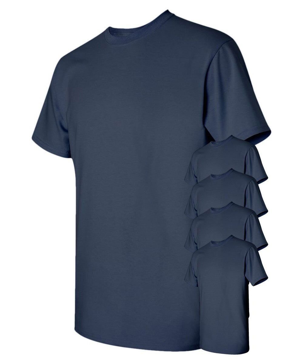T-shirt uomo Gildan confezione da 5 pezzi Crew pesante 5,3 oz 100% cotone prestringuto S-3XL - Foto 28 di 37