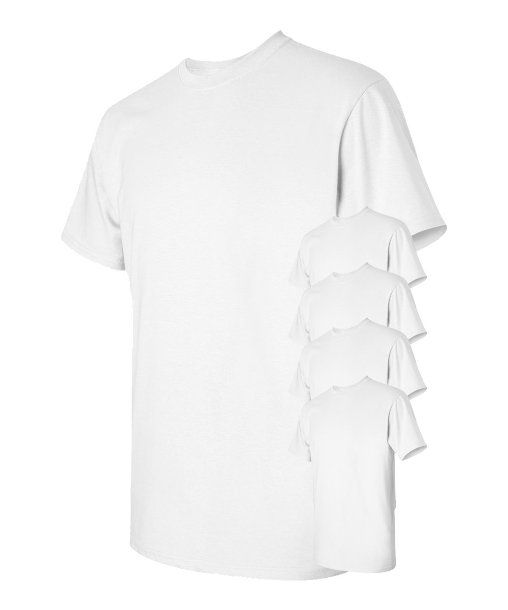 T-shirt uomo Gildan confezione da 5 pezzi Crew pesante 5,3 oz 100% cotone prestringuto S-3XL - Foto 37 di 37