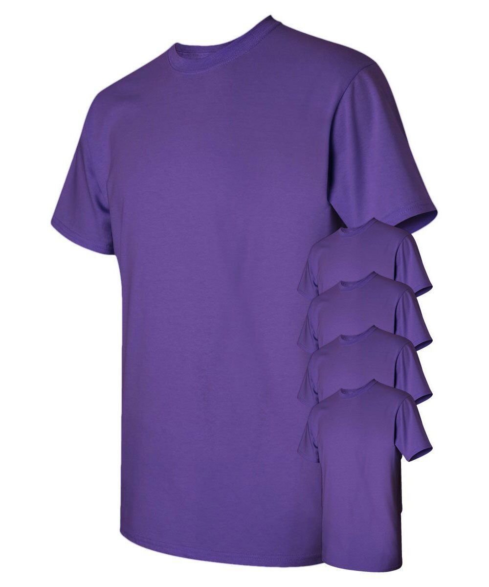 T-shirt uomo Gildan confezione da 5 pezzi Crew pesante 5,3 oz 100% cotone prestringuto S-3XL - Foto 31 di 37
