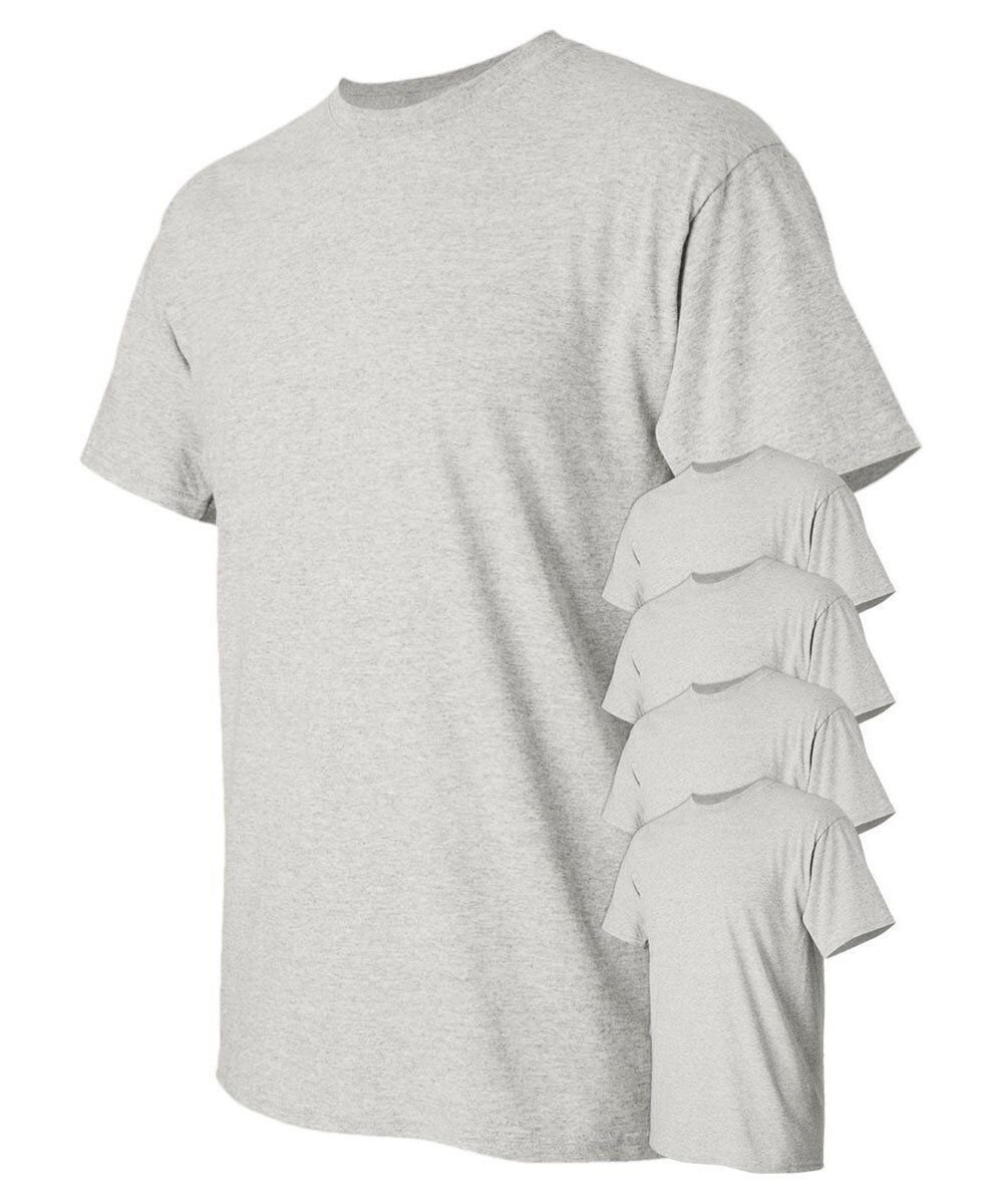 T-shirt uomo Gildan confezione da 5 pezzi Crew pesante 5,3 oz 100% cotone prestringuto S-3XL - Foto 4 di 37