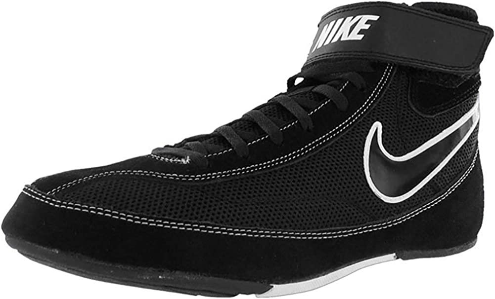 NIKE Men's Speed Sweep VII Wrestling Shoes (Black/Black/White)