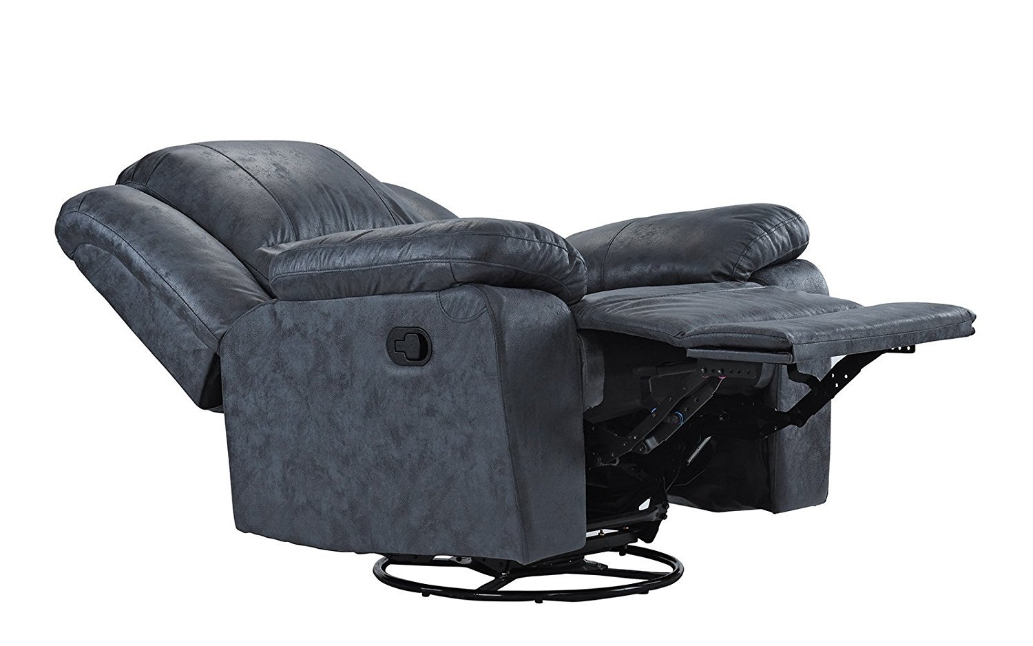 Oversize Ultra Comfortable Air Leather Fabric Rocker Chair Swivel