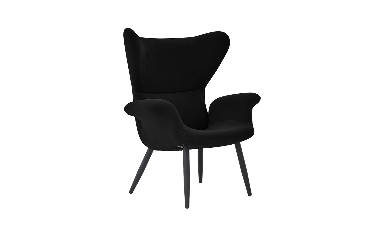 Details About Contemporary Futuristic Velvet Accent Armchair Living Room Arm Chair Black
