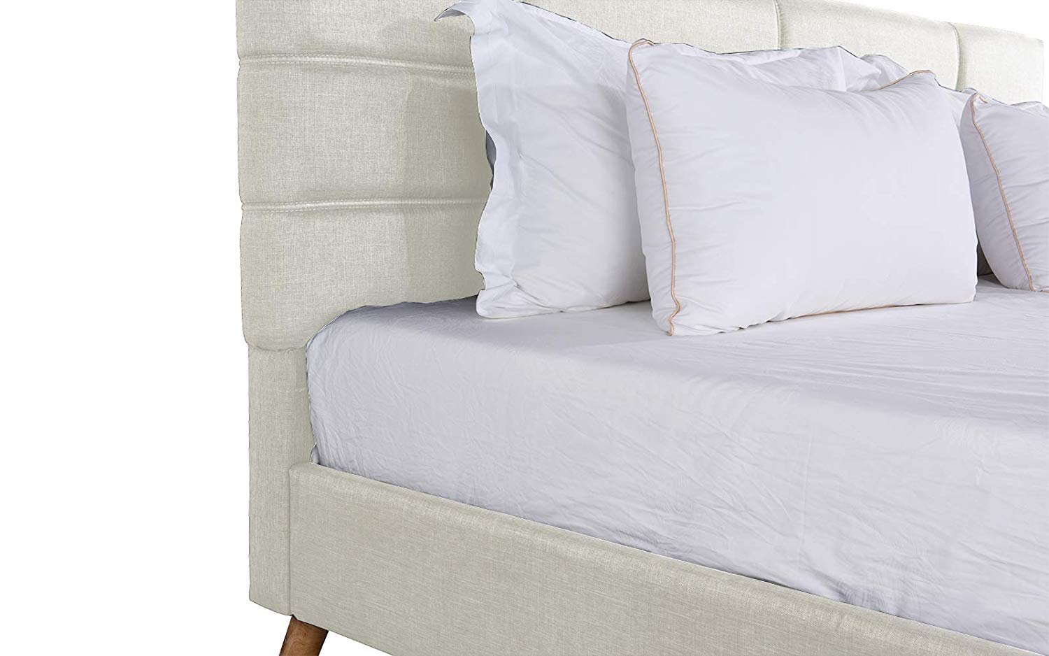 linen bed frame king